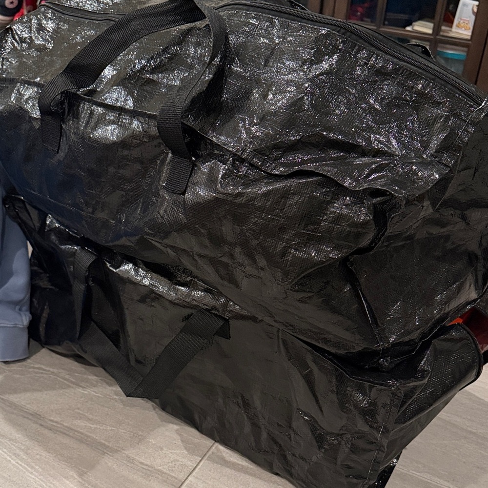 Set of 7 Large Black Travel Bag storage bag moving bags travel bags